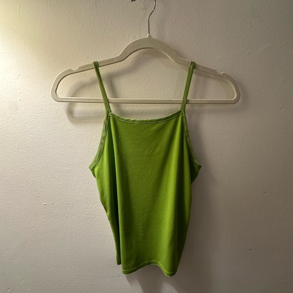 J. Crew Green “Refined Rib Satin Trim” Top